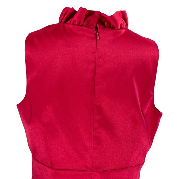 Like New Jessica Howard Brith Pink Sleeveless Ruffle Dress Size 12P - Picture 5 of 10